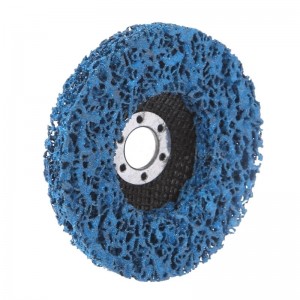 115 x 22mm Blue Silicon Carbide Clean Strip Disc with Fibre Backing Pad