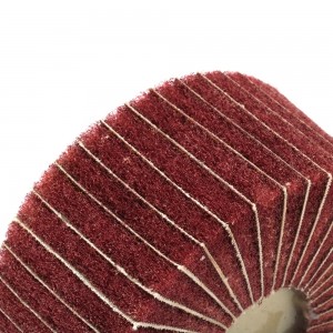 Pexmientas 50 X 30 mm rdeča srednja netkana kombinirana lamelna kolesa z vmesnimi listi