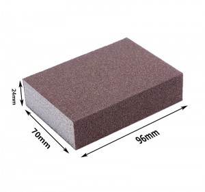 3 インチ高密度形サンディングスポンジ乾式壁台形砂スポンジ酸化アルミニウムサンディングスポンジ角度