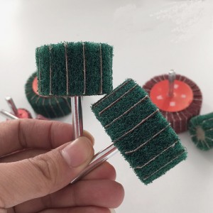 Pexmientas 60 X 30mm AO Green Fine Grit Non-woven Flap Wheels with 6 mm shanks