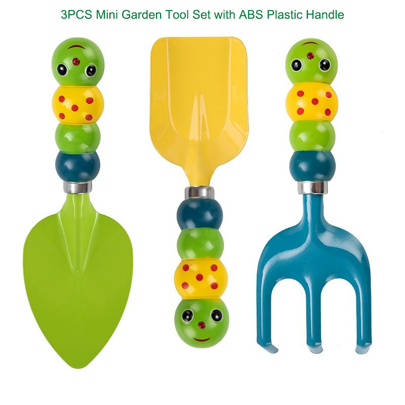 3PCS ဒီဇိုင်းအသစ် Mini Kids Gardening Tool Set အသားပေးပုံ