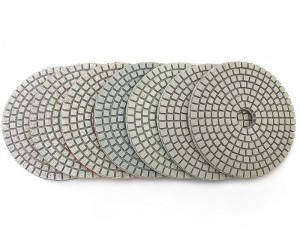 Marmuro granito šlapio ir sauso deimantinio poliravimo pagalvėlės
