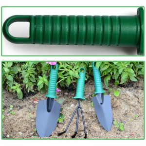 5PCS Garden Tool Set ເຄື່ອງມືມືເຫຼັກກາກບອນທີ່ຕັ້ງໄວ້ກັບ Carry Case
