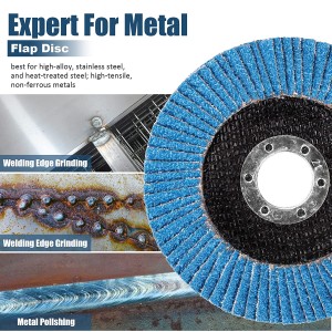 Abrasives 4.5″ x 7/8″ iPremium Zirconia Flap Disc Grinding Wheel