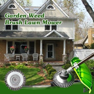 6/8 inch Steel Wire Wheel Garden Weeding Brush