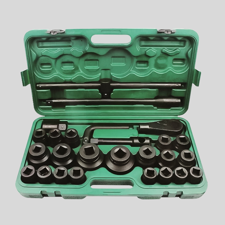 26PCS 3/4 inch 26pcs Impact Socket Set Universal Socket Wrench With CR-MO Tool Set for Auto Use รูปเด่น