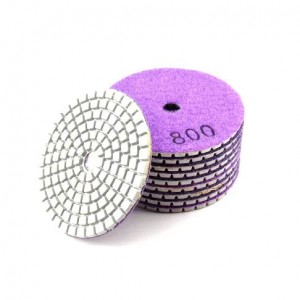100 mm mokré flexibilné diamantové živicové leštiace vankúšiky pre žulový mramorový kameň kremeň