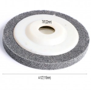 Disc de roda de poliment de niló per a acer inoxidable i preparació de superfícies