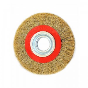 Escovas de roda de arame circular tipo 8 polegadas para metal aço inox