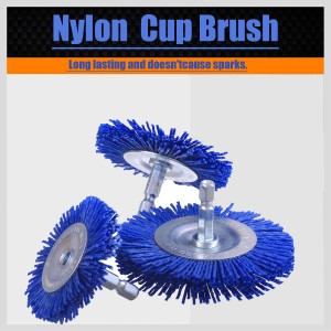 7 Pack Abrasive Filament Nylon Wire Bristle Drill Wheel le Cup Brush Set - 1/4 ″ Hex Drill Shank - Tlosa Rust, Pente, Corrosion
