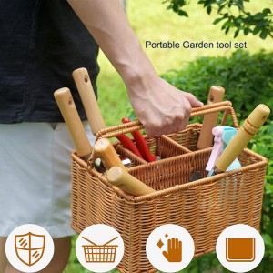 8PCS Garden Hand Tools bi Basket