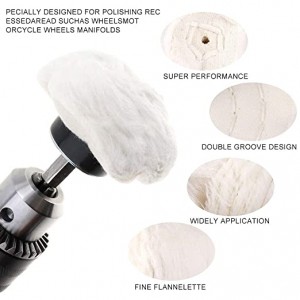 [Kopi] Fa'amama 3mm Shank Cotton Cloth Buff Wheel Polishing mo Dremel Rotary Tools