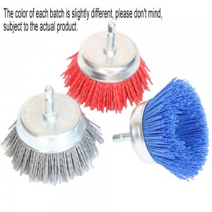 3Pcs 3 Inch Assorted Cup Brushes Abrasive Wire Nylon Cup Brush kanggo Dril