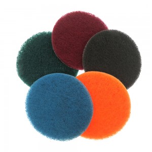 3 Inch 75mm Round Hook ug Loop abrasive Scouring Pad Industrial Heavy Duty Nylon Cleaning Cloth