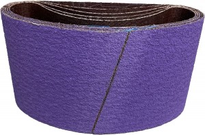 2X72 Premium visoko zmogljivi vijolični keramični brusni trakovi za kovino