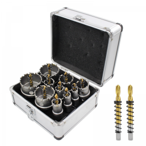12PCS TCT Hole Saw Kit Tungsten Carbide Tipped Hole Cutter Set