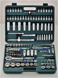 Conjuntos de soquetes de chave de catraca de alta qualidade 152 peças para conserto de carro cromado