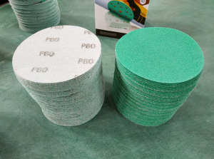 Discos de papel de lixa de película cerámica verde