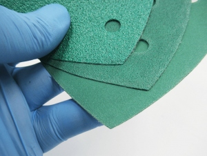 მწვანე კერამიკული ფილმი Sandpaper დისკები მოსახვეწი ქაღალდი