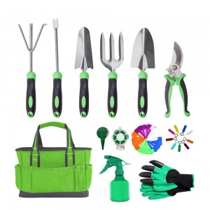 40 peças de ferramentas de jardim com bolsa de pano