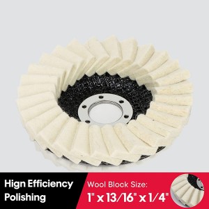 115mm Abrasive Buffing Wheel Wool Felt Flap Discs with Natural Wool