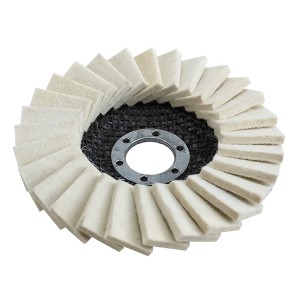 သဘာဝသိုးမွှေးဖြင့် 115mm Abrasive Buffing Wheel Wool Felt Flap Discs