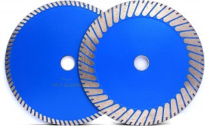 7-инчов двустранно сегментиран турбо зъбен диамантен диск за гранит мрамор бетон