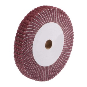 Kore-Raranga me te Abrasive Flap Wheel me nga flanges
