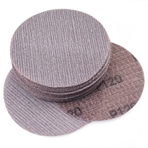 Mesh Sanding Disc 6 လက်မ ပိုက်ကွန် ဖုန်မှုန့်ကင်းစင်သော ချိတ်နှင့် Loop Sandpaper Abrasive Mesh Disc
