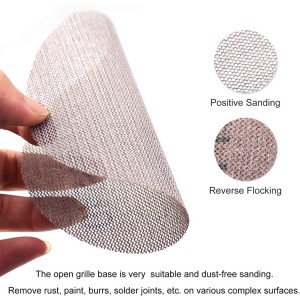 Mesh Sanding Disc අඟල් 6 Net Dust-free Hook and Loop Sandpaper උල්ෙල්ඛ දැල් තැටිය