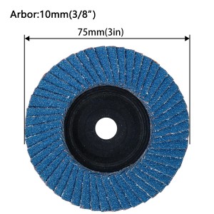 [ສຳເນົາ] ລໍ້ຂັດ 4.5″ x 7/8″ Premium Zirconia Flap Disc Grinding Wheel