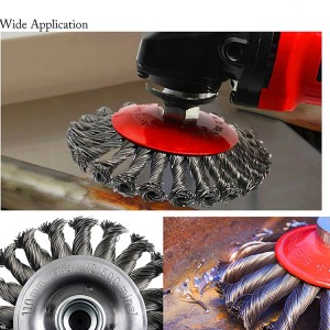 75mm Steel Wire Wheel Knotted Brush Rotary Steel Wire Brush Foar Angle Grinder