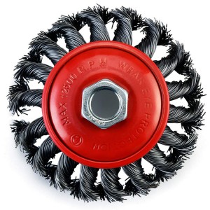 75mm Steel Wire Wheel Knotted Brush Rotary Steel Wire Brush Para sa Angle Grinder