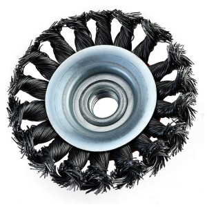 75mm Steel Wire Wheel Knotted Brush Rotary Steel Wire Brush For Angle Grinder