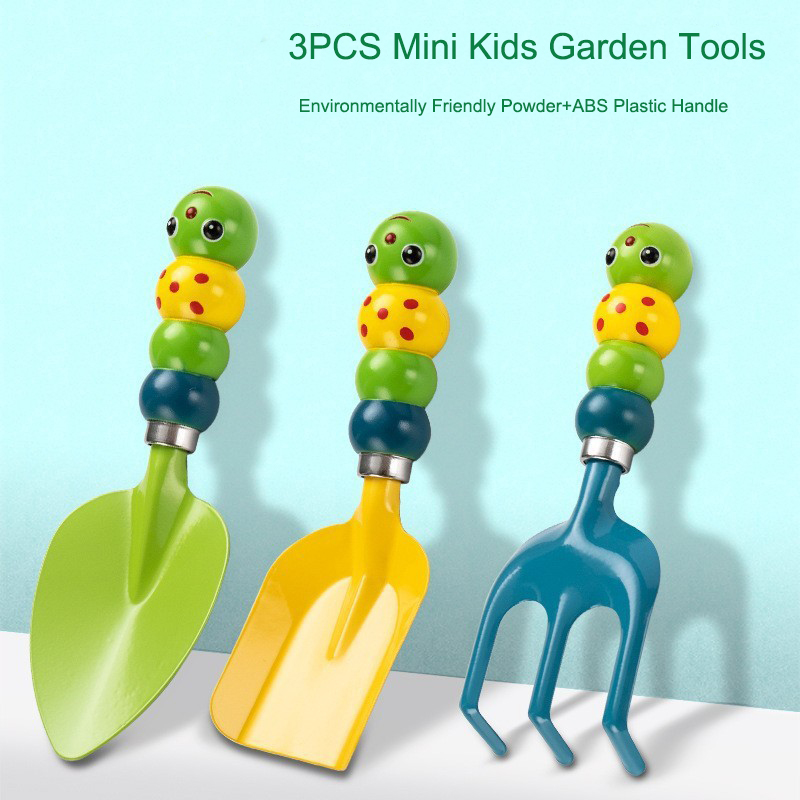 3 TK uue disainiga mini laste aiatööriistade komplekt, esiletoodud pilt
