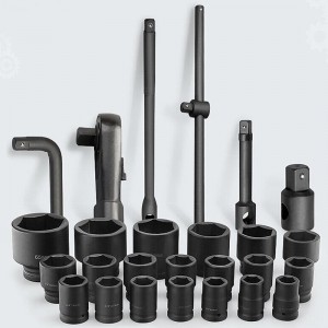 26PCS 3/4 လက်မ 26pcs Impact Socket Set CR-MO Tool Set ဖြင့် Universal Socket Wrench