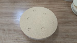 Yellow aluminium oxide sanding disc