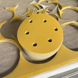 Yellow aluminium oxide sanding disc
