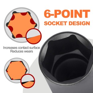 35PCS 1/2″ CR-MO Dr.Deep Impact Rench Socket Set
