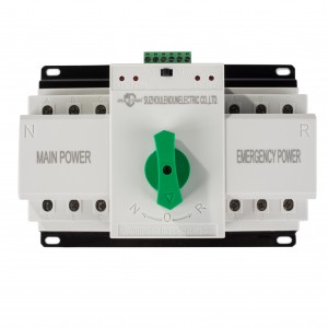 Mini interruptor de transferencia automática de doble potencia de nivel CB, ATSE 2P, 3P, 4P 63A, interruptor de cambio inteligente