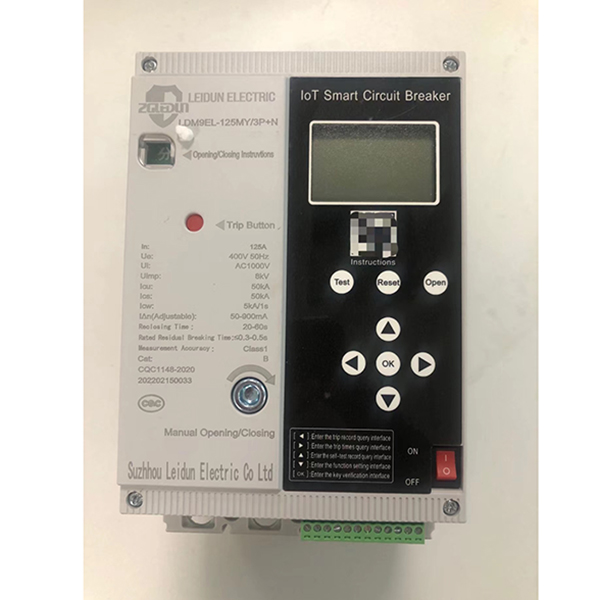 IoT Smart MCCB, interruttore automatico scatolato intelligente ZGLEDUN LDM9EL-125 Immagine in primo piano