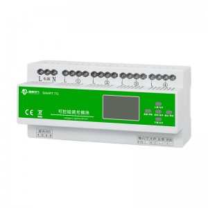 Pantalla LCD de 4 canales y 6 canales Módulo de atenuación SCR 16A/20A/50A para sistema de control de iluminación eléctrica inteligente