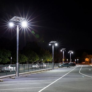 StarTM Die cast Street Light with split solar panel – 130LPW