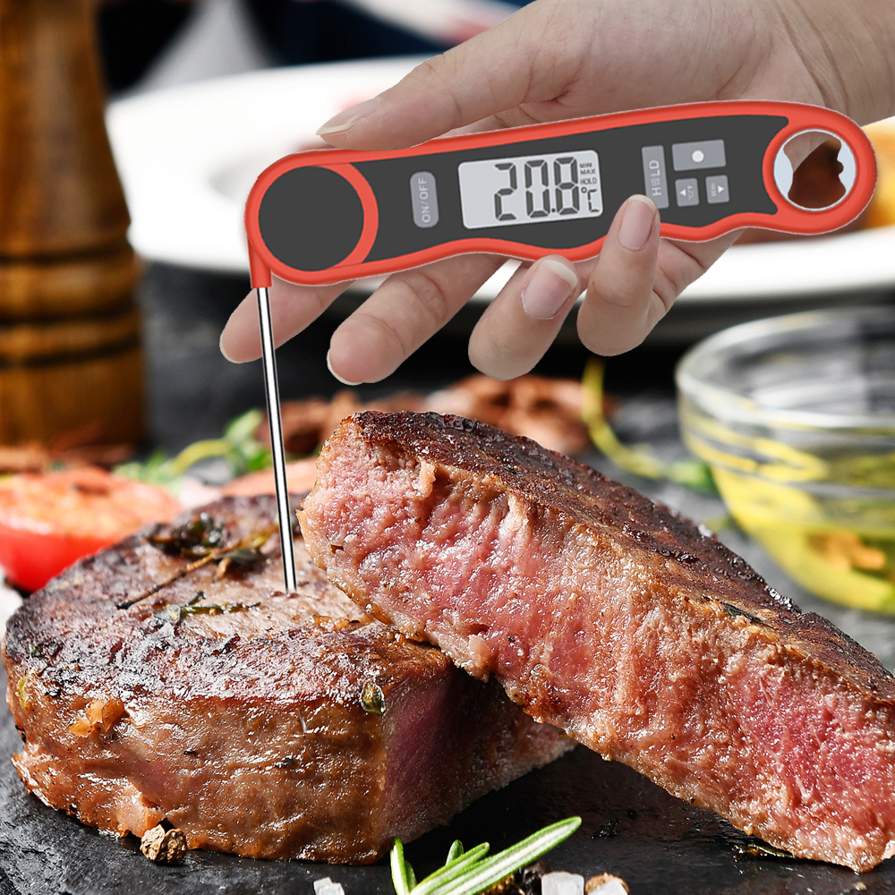Foldable Backlit Kitchen Thermometer With Multi Functions