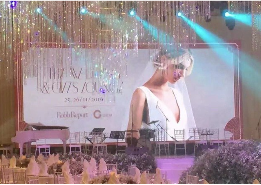 Onvergetelijke huwelijksvieringen met nier-LED-scherm