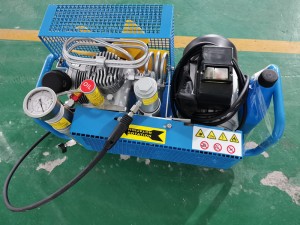 Compresor de aire respirable MCH6 80-100L/Min 300bar para submarinismo e loita contra incendios