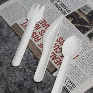 New fluorine-free paper knife, fork and spoon