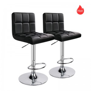 ERGODESIGN Swivel Bar Stools With Classic Back and Adjustable Height Set of 2