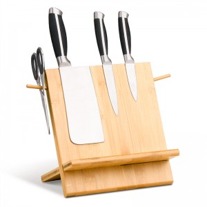 ERGODESIGN Double-Sided Magnetic Bamboo Knife Block Small