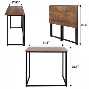 ERGODESIGN Space-Saving Folding Table Small and Home Office Desk